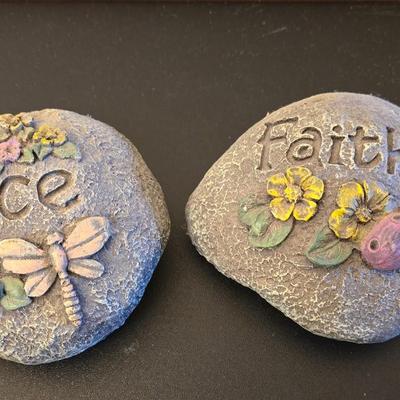 (2) Faux Rocks