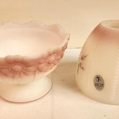 Lot #258 Lovely Fenton Art Glass Fairy Lamp