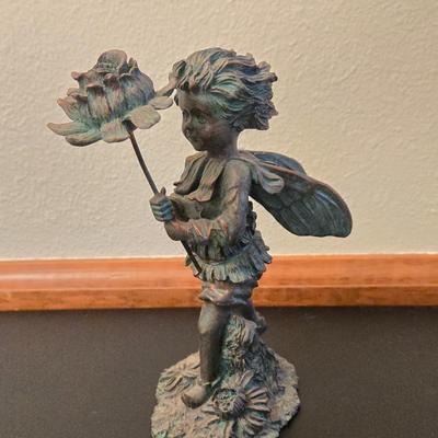 Resin Girl With Flower Deco
