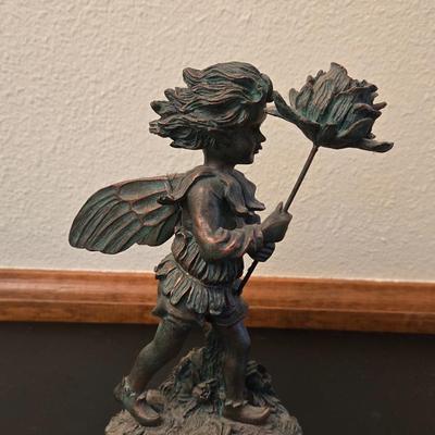 Resin Girl With Flower Deco