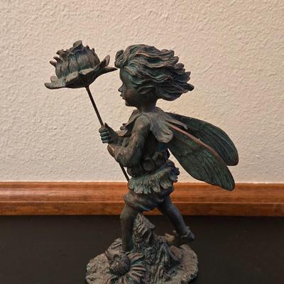 Resin Girl With Flower Deco