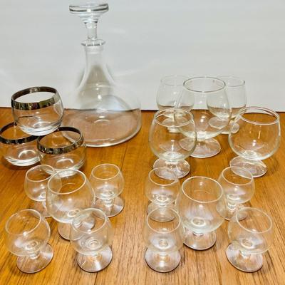 Vintage Glass Barware Lot