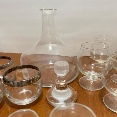 Vintage Glass Barware Lot
