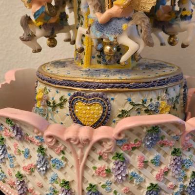 Carousel Music Box with Removable Base