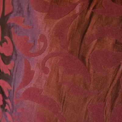 (2) Burgundy Pillows with Velvet Design