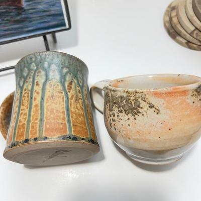 Vintage MCM Ceramic Pottery Lot - Signed, Decorative, Art, Mugs, Candle