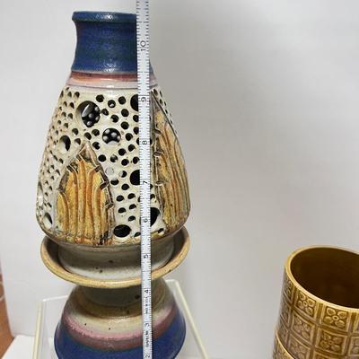 Vintage MCM Ceramic Pottery Lot - Signed, Decorative, Art, Mugs, Candle