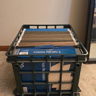 Filing Folders and Crate