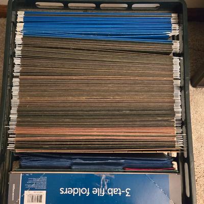 Filing Folders and Crate