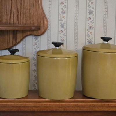 Mid Century Metal Cannister Set
