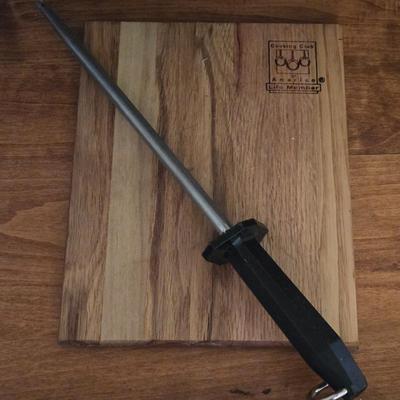 Cutting Board and Knife Sharpener