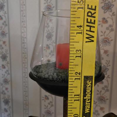 Metal and Glass Candleholder