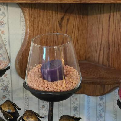Metal and Glass Candleholder
