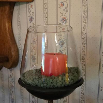 Metal and Glass Candleholder