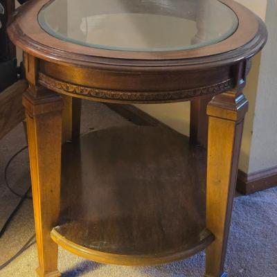 Glass Top Side Table