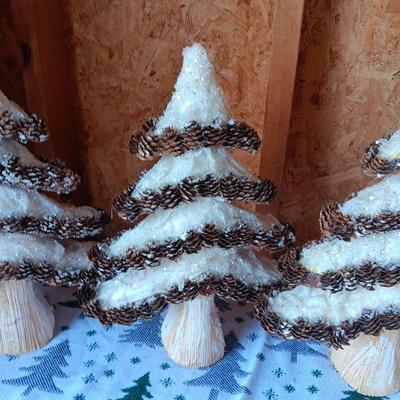 PINECONE STYROFOAM TREES AND CHARACTERS
