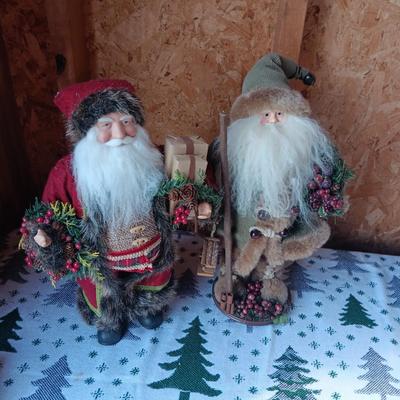 2 OLD WORLD STYLE SANTAS