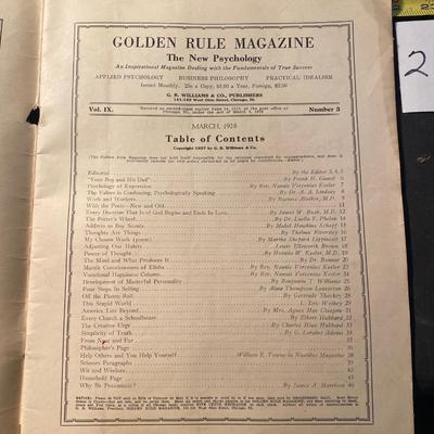 1928 Golden Rule Magazines