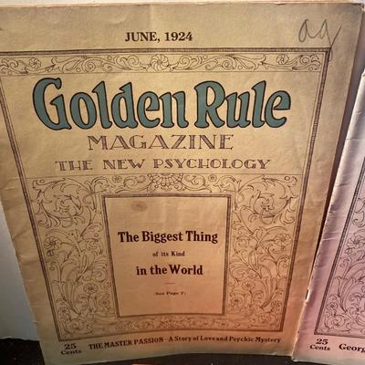 1924 Golen Rule Magazine and More