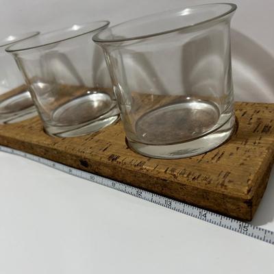 Glass, Cork, Teak MCM Lot - Decorative, Serving Ware, Teak Utensils