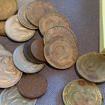 Mixed Foreign Coin Lot Germany Italy Sweden Austria Netherlands +