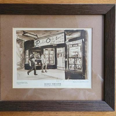 Signed Fischer Print of Rodeo Movie Theater