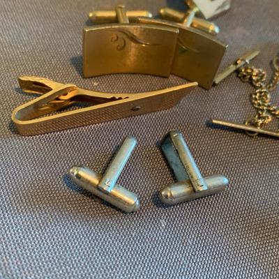 Vintage Cuff Links Tie Tacks Lapel Pins Lot