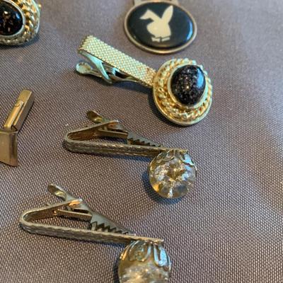 Vintage Cuff Links Tie Tacks Lapel Pins Lot
