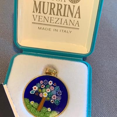 Antica Murrina 2 Sided Pendant In Box
