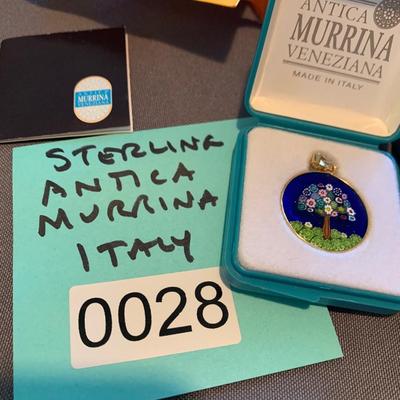 Antica Murrina 2 Sided Pendant In Box