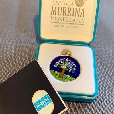 Antica Murrina 2 Sided Pendant In Box