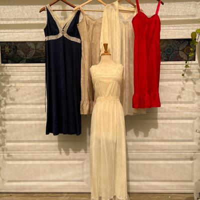 5 Pc. Lot of Vintage Slips - Conditions/Sizes Vary