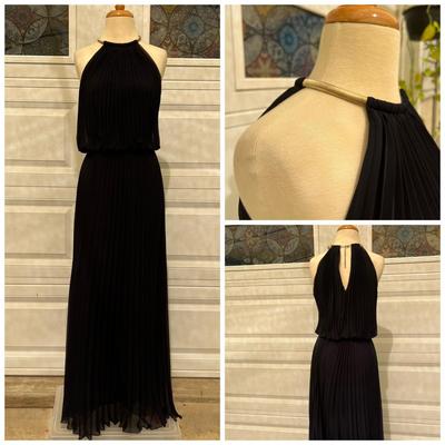 Contemporary Xscape Navy Blue Evening Gown