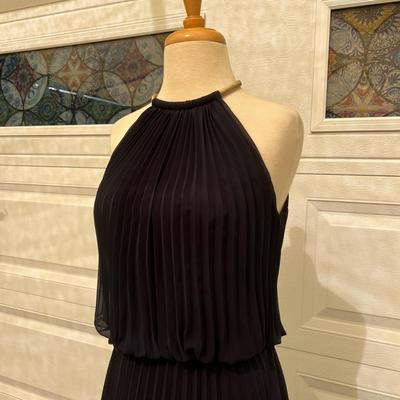 Contemporary Xscape Navy Blue Evening Gown