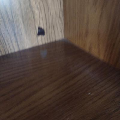 Broyhill Wood Finish Two Piece Knee Hole Desk with Bookshelf Topper
