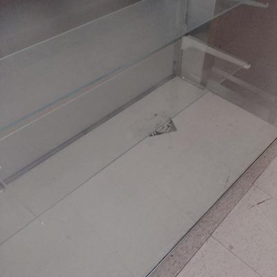 Glass Three Shelf Display Case- Approx 72" Long