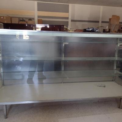 Glass Three Shelf Display Case- Approx 72" Long