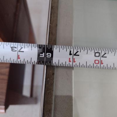 Glass Three Shelf Display Case- Approx 72" Long