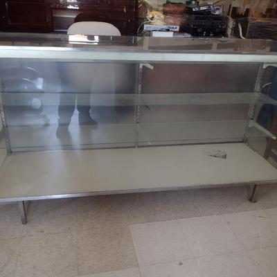 Glass Three Shelf Display Case- Approx 72" Long