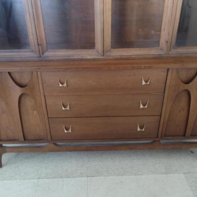 MCM Brasilia (Broyhill Premier) Two Piece Buffet with Hutch Top