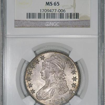 1822/1 NGC MS65 Bust Half
