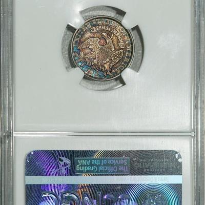 1834 NGC MS66 Capped Bust Dime Beautiful natural toning & eye appeal