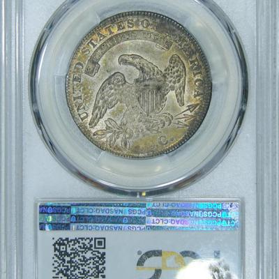 1834 PCGS MS64 PQ+ Bust Half, lustrous original piece w/ nice color & eye appeal