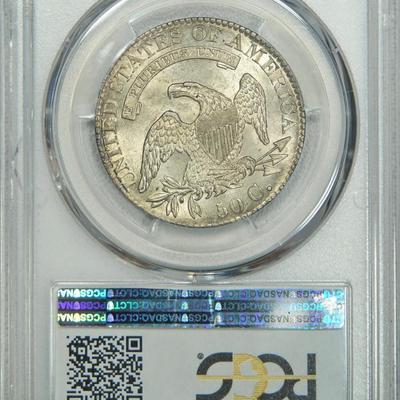 1826 NGC MS64 Bust Half, brilliant luster, naturally toning & decent eye appeal