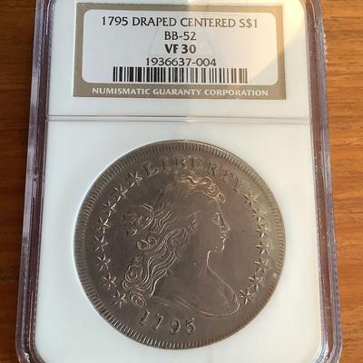 1795 $1 DRAPED BUST SILVER DOLLAR NGC VF 30