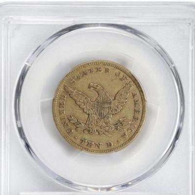1860 $10 GOLD LIBERTY HEAD EAGLE PCGS XF 45
