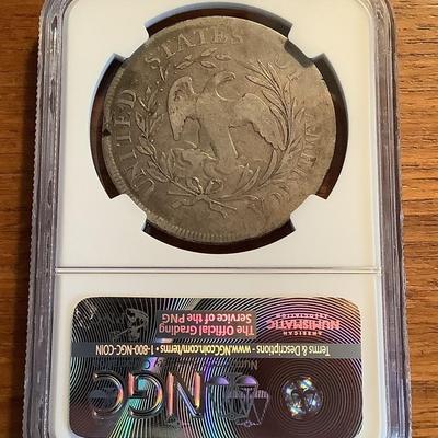 1796 $1 Small Date, Large Letters, B-4, BB-61, R.3, NGC Fine 15