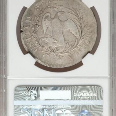 1796 $1 Small Date, Large Letters, B-4, BB-61, R.3, NGC Fine 15