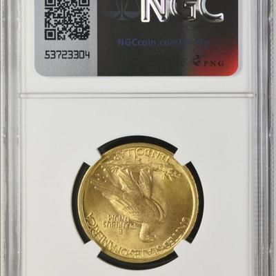 1907 $10 GOLD INDIAN HEAD EAGLE NGC MS 64