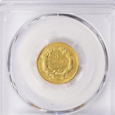1856 P $3 GOLD INDIAN PRINCESS